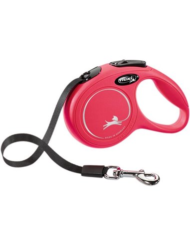 Lesa Flexi Classic, Banda, XS: 3 m/12 kg, Rosu, 11823