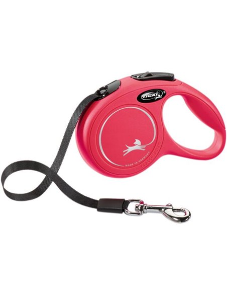 Lesa Flexi Classic, Banda, XS: 3 m/12 kg, Rosu, 11823