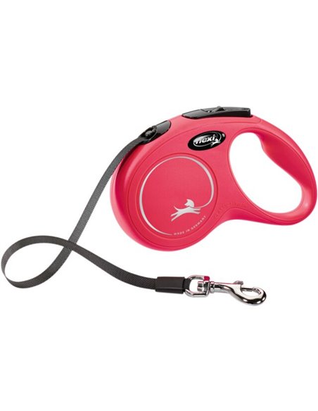 Lesa Flexi Classic, Banda, S: 5 m/15 kg, Rosu, 11833