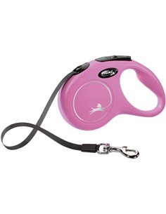 Lesa Flexi Classic, Banda, S: 5 m/15 kg, Roz, 11836