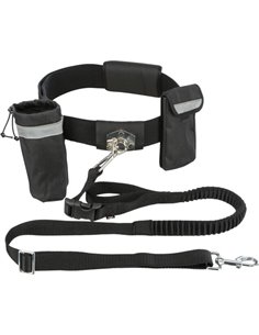 Centura Cu Lesa Pentru Jogging, 1.00-1.35 m/25 mm, Pana la 40 kg, Negru, 1275