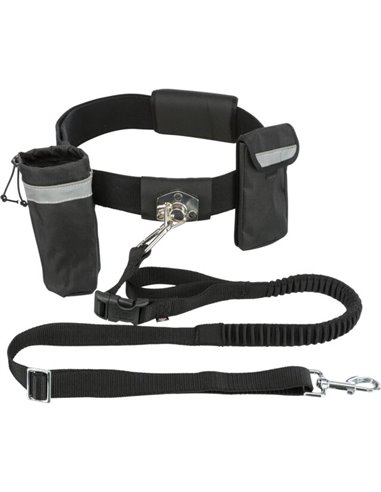 Centura Cu Lesa Pentru Jogging, 1.00-1.35 m/25 mm, Pana la 40 kg, Negru, 1275