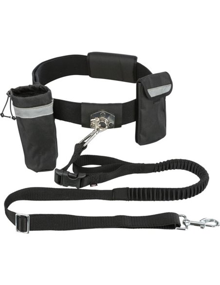 Centura Cu Lesa Pentru Jogging, 1.00-1.35 m/25 mm, Pana la 40 kg, Negru, 1275