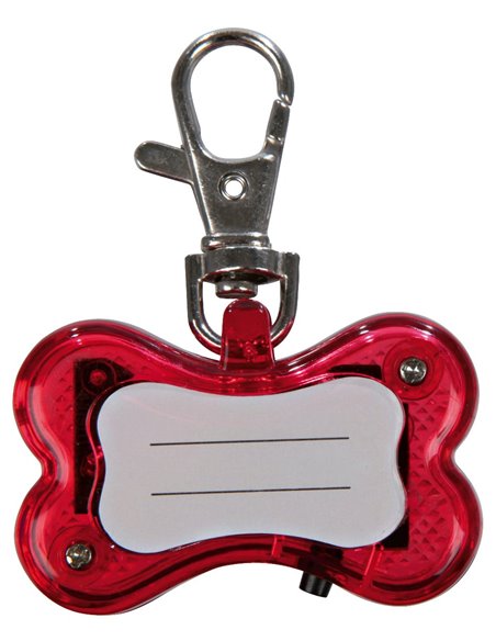 (-15%) Flasher Cu Adresier, Forma De Os, 4.5x3 cm Rosu 1342