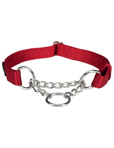 Zgarda Semistrangulanta, Premium, S-M: 30-40 cm/15 mm, Rosu, 202703	