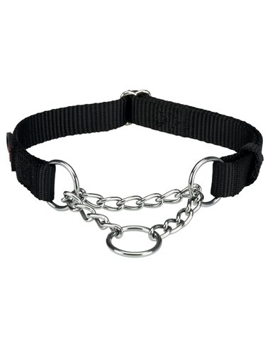 Zgarda Semistrangulanta, Premium, L-XL: 45-70 cm/25 mm, Negru, 202901	