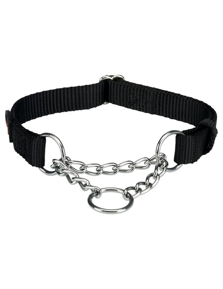 Zgarda Semistrangulanta, Premium, L-XL: 45-70 cm/25 mm, Negru, 202901	