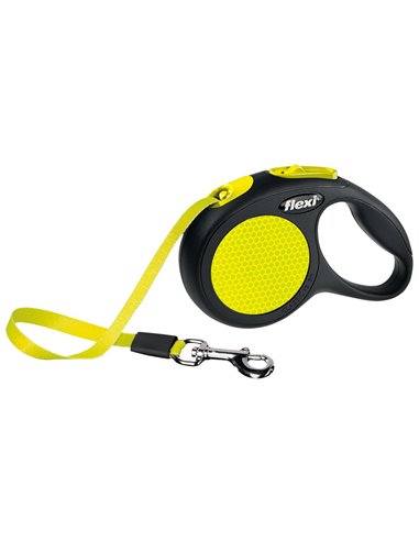 Lesa Flexi Neon, Banda, XS: 3 m/12kg, Galben Neon 209301