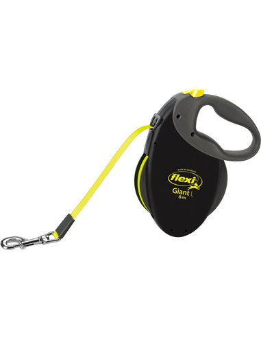 Lesa Flexi Giant, Banda, L: 8 m/50 kg, Negru/ Galben Neon, 20929