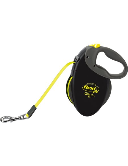 Lesa Flexi Giant, Banda, L: 8 m/50 kg, Negru/ Galben Neon, 20929