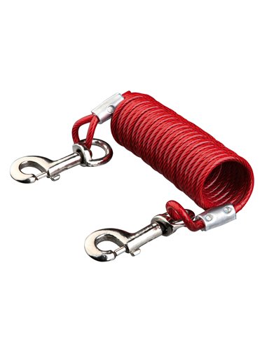Cablu Spiralat, 5 m, pana la 50 kg, Rosu, 22945	