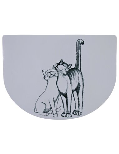 Servet Pussy Cats Pentru Castron, Pisici, Plastic, 40x30 cm, Alb, 24540