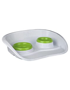 Set 2 Castroane Cu Suport, Plastic, 0.25 l/ 9 cm & 0.3 l/ 11 cm/46x11x30 cm, Diferite Culori, 24721 2