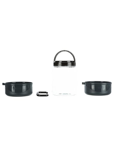 Set De Calatorie, Recipient Apa/Hrana, Plastic, 2 l/2x0.75 l, Gri, 2491