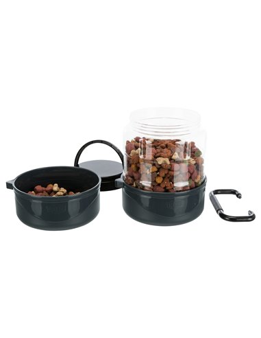 Set De Calatorie, Recipient Apa/Hrana, Plastic, 2 l/2x0.75 l, Gri, 2491