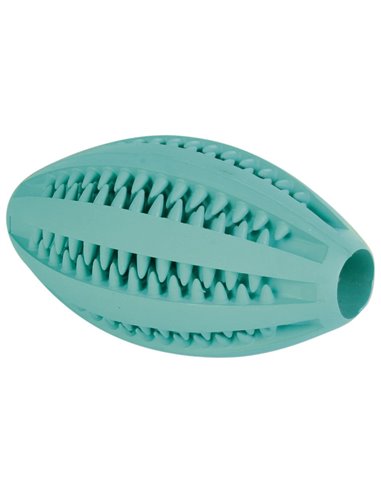 Jucarie Pentru Caini, Denta Fun, Minge Rugby, Aroma Menta, Cauciuc, 11 cm 3290