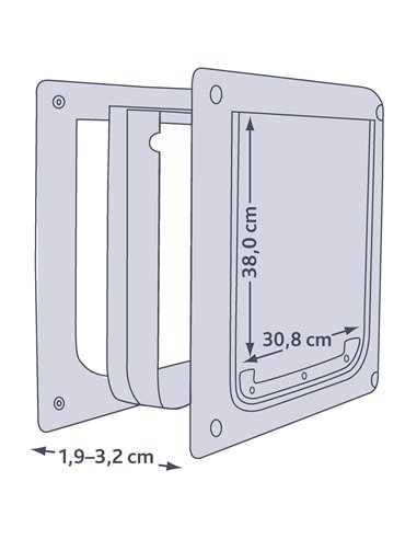 (-10%) Usa Batanta Pentru Caini, 2-Way, M-XL: 39x45 cm, Alb, 3879	