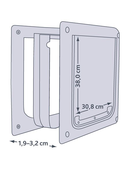 (-10%) Usa Batanta Pentru Caini, 2-Way, M-XL: 39x45 cm, Alb, 3879	