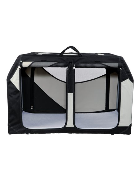 Geanta Transport Auto/Cazare Caini, Vario Double, S: 91x60x61/57 cm, Negru/Gri, 39725	