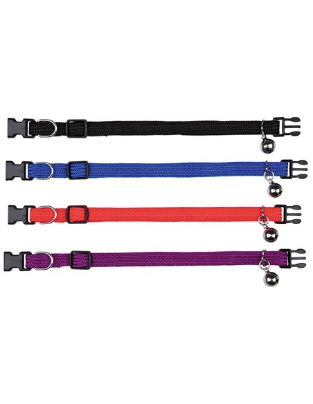 Zgarda Pentru Pisici, Elastica, Cu Clopotel, Diverse Culori, 4154	