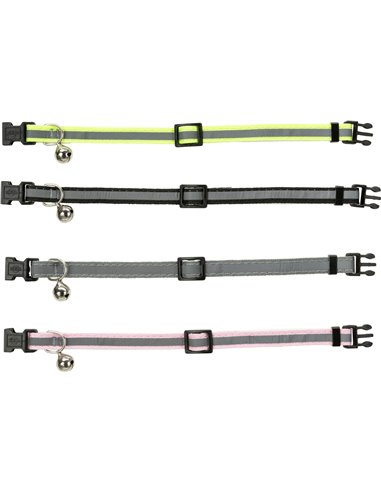 Zgarda Pentru Pisici Junior, Reflectorizanta, Cu Clopotel, Diverse Culori, 41686	