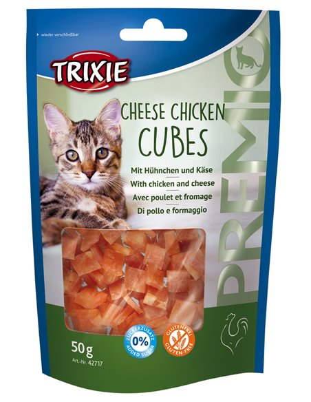 Recompense Pentru Pisici, Premio, Cuburi Cu Pui Si Branza, 50 g 42717