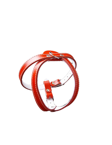 Ham L1 Piele Captusit 32-40 cm/16 mm - Rosu