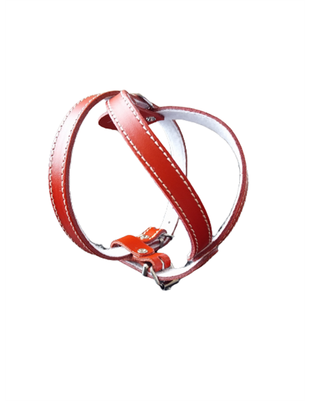 Ham L1 Piele Captusit 32-40 cm/16 mm - Rosu