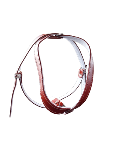 Ham L6 Piele Captusit 63-83 cm/25 mm - Rosu