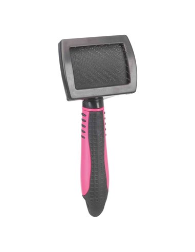 Perie Tesala Soft, Maner Plastic/Peri Metalici, 7x16 cm, Roz/Negru, 23126