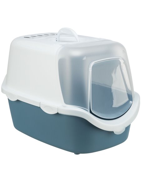 Litiera Vico Open Top, Cu Capac Si Lopatica, 40x40x56 cm, Albastru/Alb, 40341