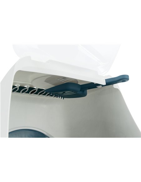 Litiera Vico Open Top, Cu Capac Si Lopatica, 40x40x56 cm, Albastru/Alb, 40341