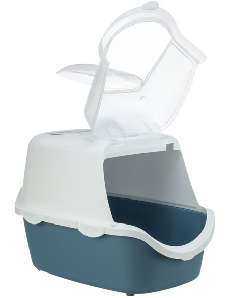 Litiera Vico Open Top, Cu Capac Si Lopatica, 40x40x56 cm, Albastru/Alb, 40341