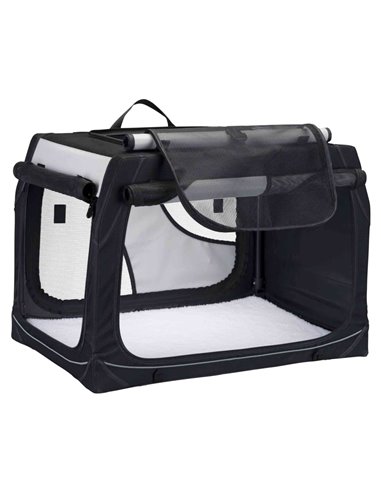 Geanta Transport Auto/Cazare Caini, Vario, S: 61x43x46 cm, Negru/Gri, 39721	