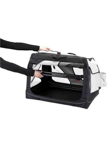 Geanta Transport Auto/Cazare Caini, Vario, S: 61x43x46 cm, Negru/Gri, 39721	