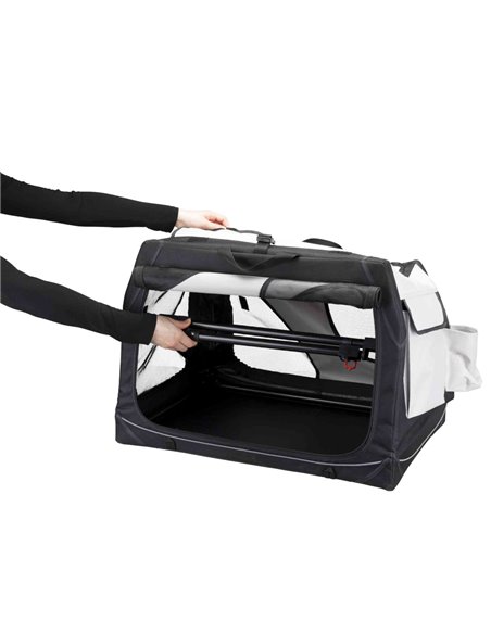 Geanta Transport Auto/Cazare Caini, Vario, S: 61x43x46 cm, Negru/Gri, 39721	