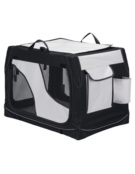 Geanta Transport Auto/Cazare Caini, Vario, S: 61x43x46 cm, Negru/Gri, 39721	