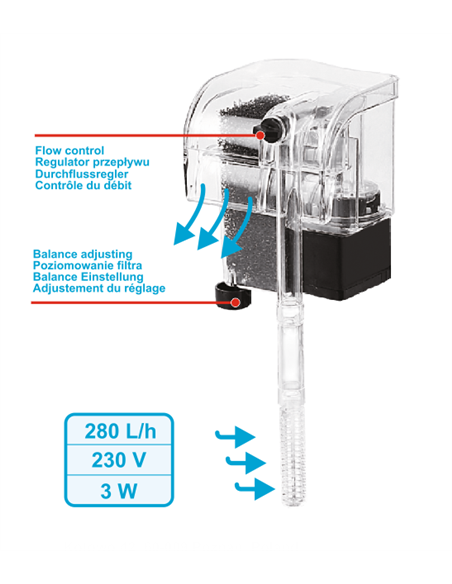 Filtru Cascada Pentru Acvariu, NANO, Suspendat, 3W, F313
