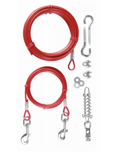 Cablu Cu Arc Si Scripete, 15 m, Pana la 45 kg, Rosu, 2293