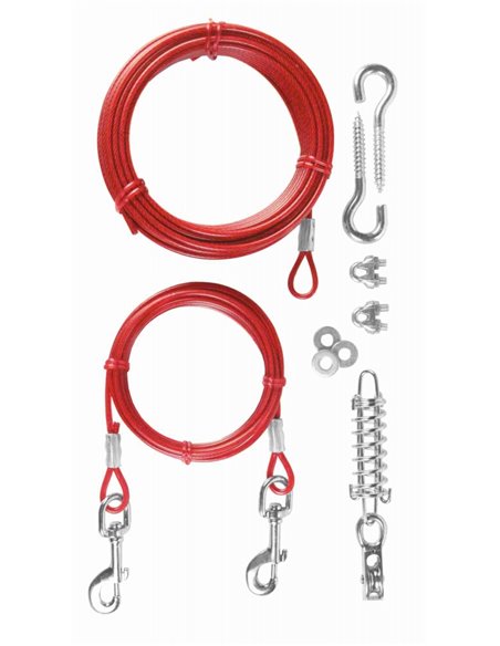 Cablu Cu Arc Si Scripete, 15 m, Pana la 45 kg, Rosu, 2293