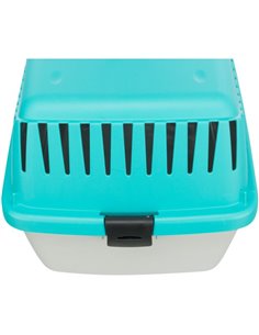 Cusca De Transport, Capri XXS: 26x25x39 cm, Pana la 4 kg, Gri/Turcoaz, 39803	 2
