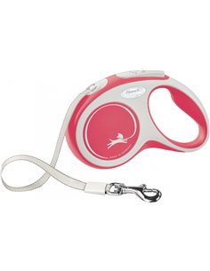 Lesa Flexi Comfort, Banda, S: 5 m/15 kg, Rosu, 213403