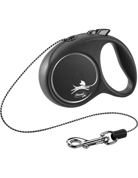 Lesa Flexi Black Design, Snur, XS: 3 m/8 kg, Negru, 12241
