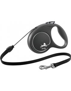 Lesa Flexi Black Design, Snur, M: 5 m/20 kg, Negru, 12261