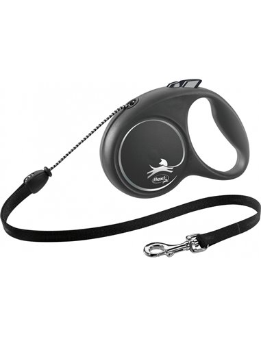 Lesa Flexi Black Design, Snur, M: 5 m/20 kg, Negru, 12261