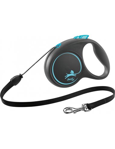 Lesa Flexi Black Design, Snur, M: 5 m/20 kg, Albastru, 12262