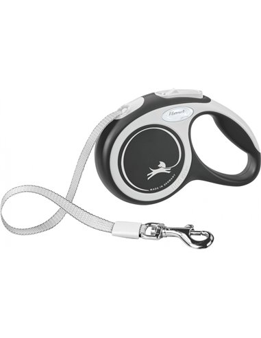 Lesa Flexi Comfort, Banda, XS: 3 m/12 kg, Negru, 213301