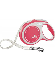 Lesa Flexi Comfort, Banda, L: 8 m/50 kg, Rosu, 213703