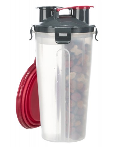 Recipient Pentru Hrana/Apa, Plastic, 2x0.35 l/11x23 cm, 25019