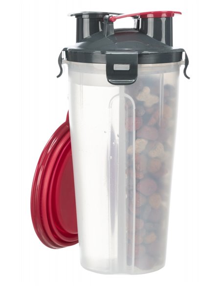 Recipient Pentru Hrana/Apa, Plastic, 2x0.35 l/11x23 cm, 25019